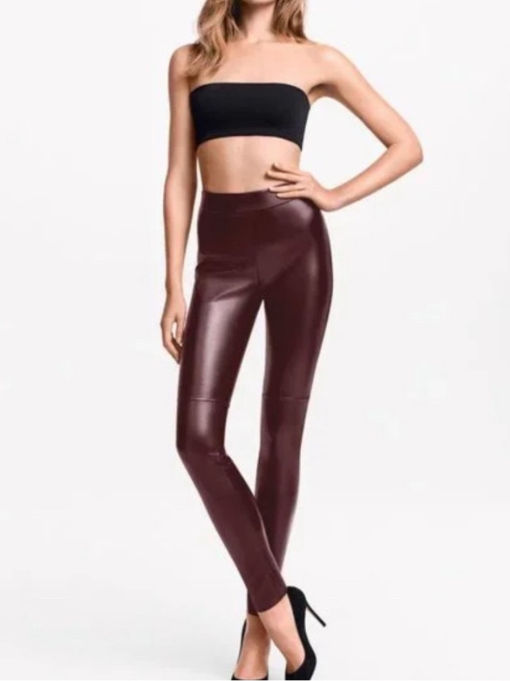 Wolford Estella Leggings in Port Royale Burgundy